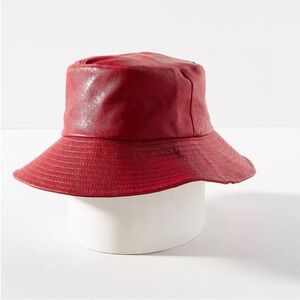 Faux Leather Bucket Hat